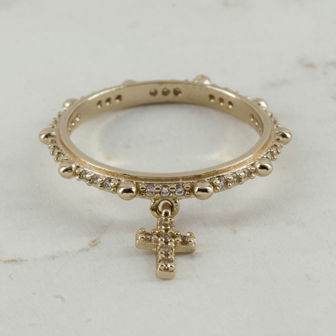 ANILLO DENARIO MINI CIRCONIAS