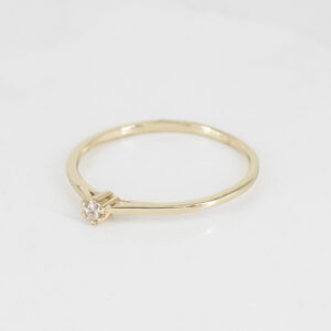 ANILLO SOLITARIO CIRCON 2MM 6 PUNTOS