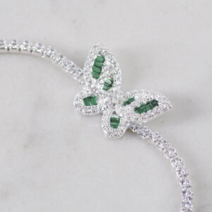 PULSERA TENNIS MARIPOSA CIRCONES 17CM