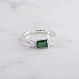 ANILLO 3 CRISTALES CUADRADOS