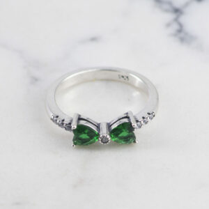 ANILLO DOBLE CORAZON CRISTAL