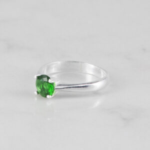 ANILLO SOLITARIO CIRCON VERDE